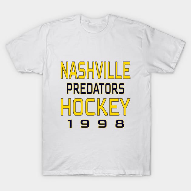 Nashville Predators Hockey 1998 Classic T-Shirt by Medo Creations